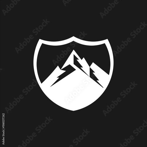 Black and white adventure Logo