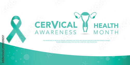 Cervical Cancer awareness month is observed every year in January, It occurs most often in women over age 30. Cervical Cancer Awareness Calligraphy Poster Design. vector illustration