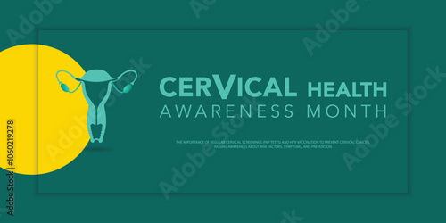Cervical Cancer awareness month is observed every year in January, It occurs most often in women over age 30. Cervical Cancer Awareness Calligraphy Poster Design. vector illustration
