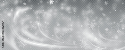 Winter background, snowflakes on a beautiful background, Christmas background for cards, snowfall. Snowy nature landscape, winter dust png.