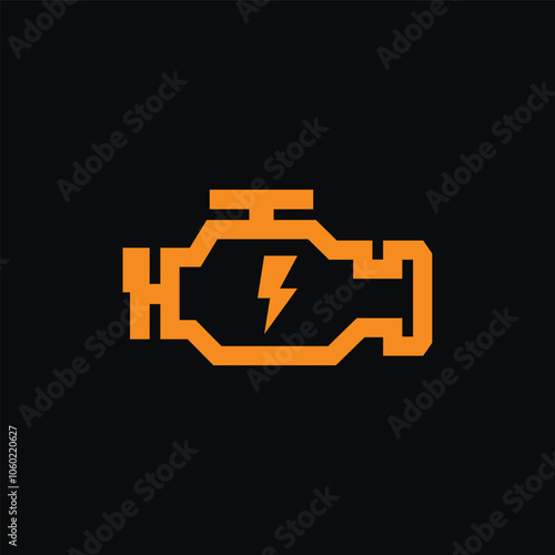 Check engine light icon. Vector illustration