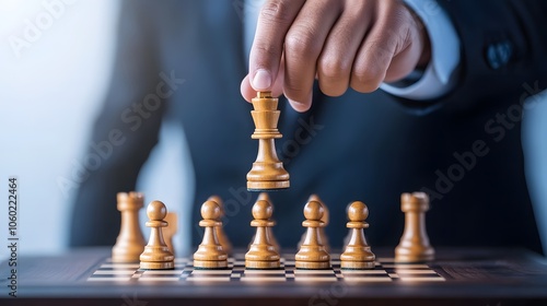 Wallpaper Mural Business leader strategically moves chess piece to secure victory in competitive game Torontodigital.ca