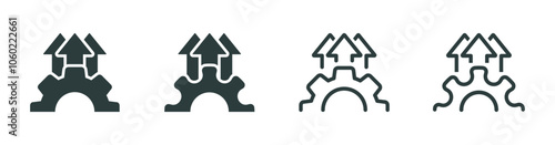 Operational excellence vector icon. Operational excellence icon. Efficiency vector icon signs set