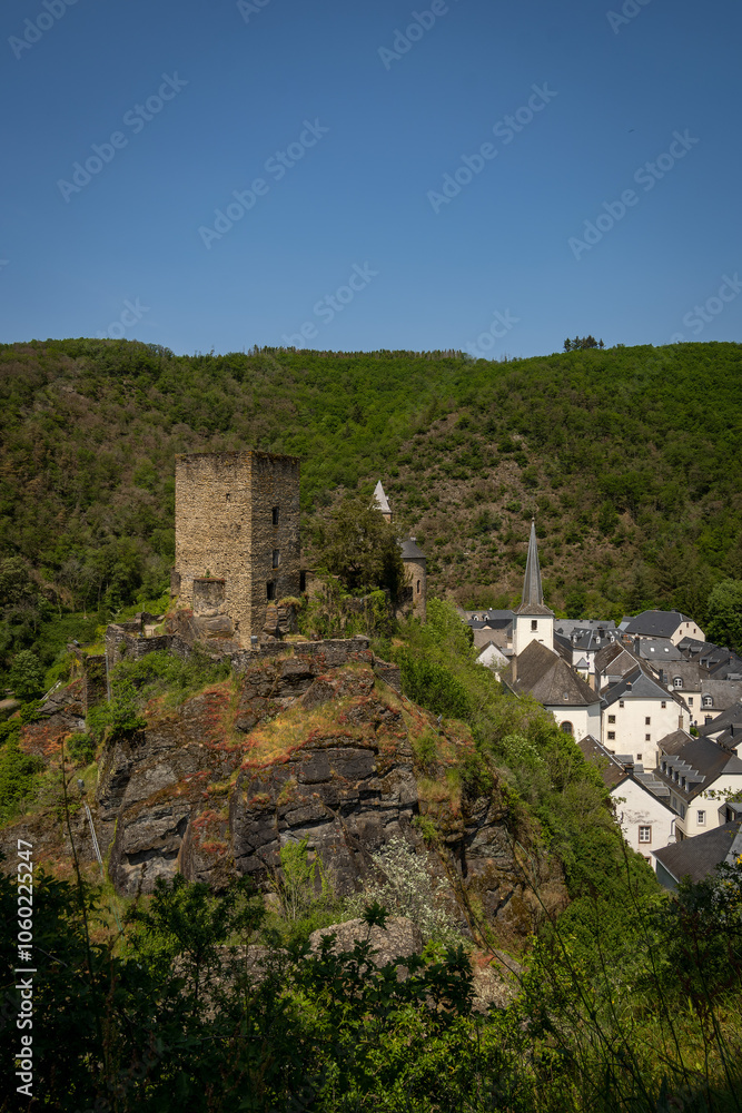 Watchtower of the Esch-sur-Sure Castle. Watchtower of the Esch-sur-Sure Castle.
