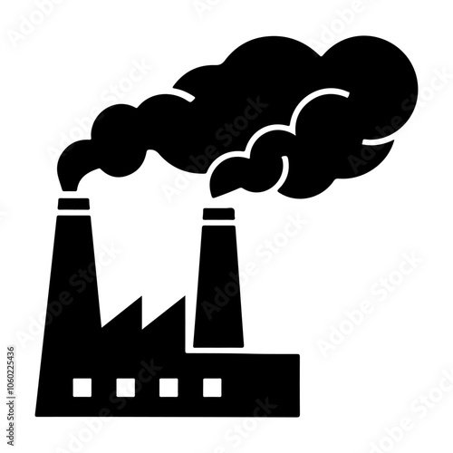 Air Pollution icon Industrial Factory air pollution vector art design