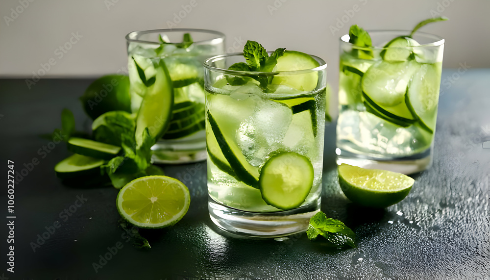 Cucumber Mint Cooler- Craft a refreshing drink that combines cucumber, mint, and lime. Cucumber Mint Cooler- Craft a refreshing drink that combines cucumber, mint, and lime.