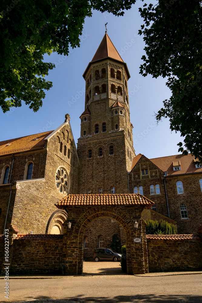 Fototapeta premium Clervaux abbey, Esch sur Sur, Luxembourg europe