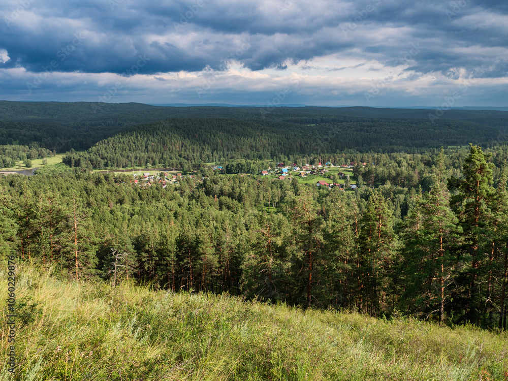 Southern Urals, the central estate of the Bashkir State Nature Reserve - Sargaya village. Southern Urals, the central estate of the Bashkir State Nature Reserve - Sargaya village.