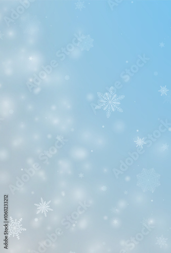 Winter background, snowflakes on a beautiful background, Christmas background for cards, snowfall. Snowy nature landscape, winter dust png.