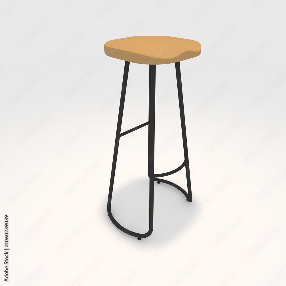 3d render bar stool design element. Furniture Collection 3d render bar stool design element. Furniture Collection