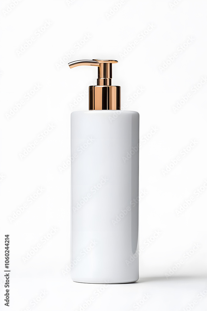 Skincare lotion pump bottle mock up, isolated on white background Skincare lotion pump bottle mock up, isolated on white background