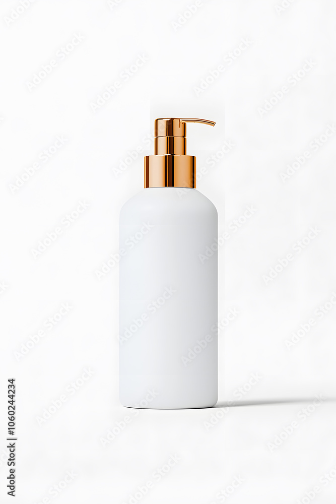 Skincare lotion pump bottle mock up, isolated on white background Skincare lotion pump bottle mock up, isolated on white background