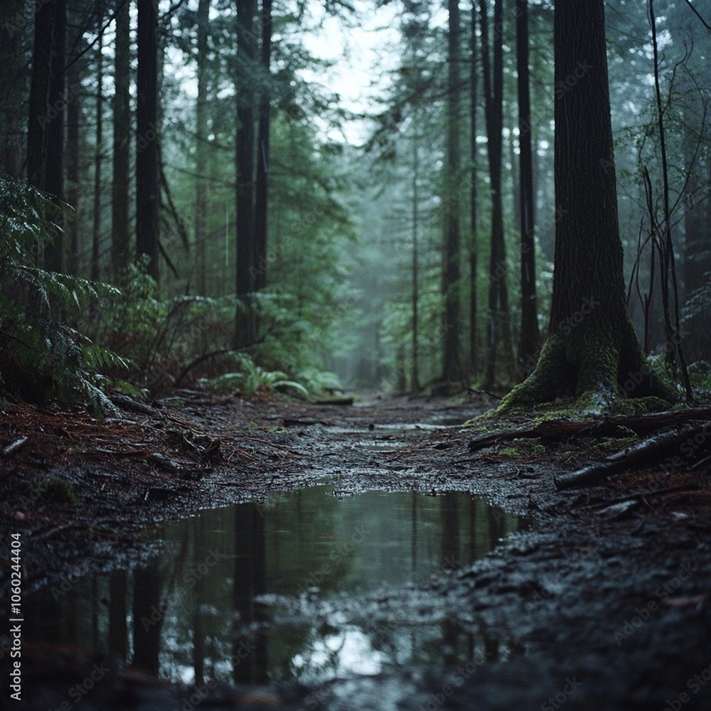 Obraz premium Forest-Themed Tags