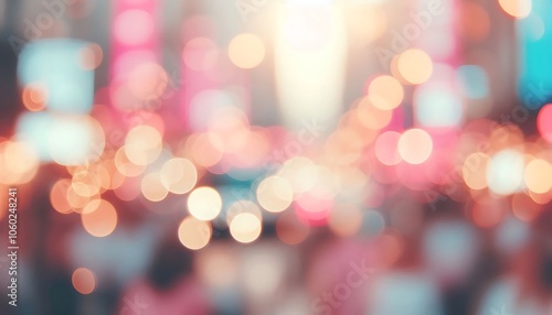 Blurry, bokeh style background in pastel colors, creating dreamy,generative ai