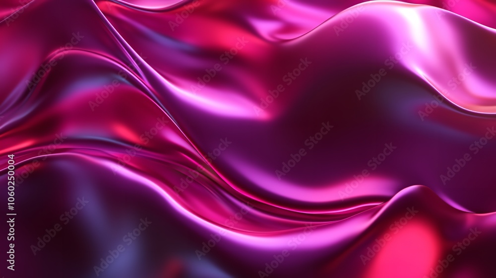 Obraz premium Abstract Red Violet Wavy Background Vector, Bokeh Light