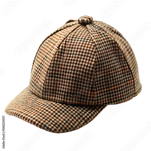 deerstalker hat, isolated on a transparent background photo