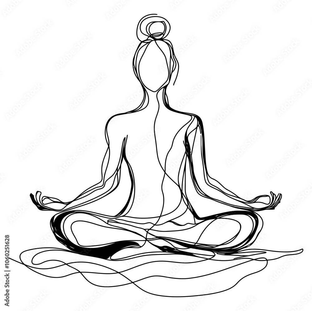 Minimalist Yoga Line Art Pose Collection, Mindfulness and Relaxation Theme, Wellness Art - Flat Vector Illustration Minimalist Yoga Line Art Pose Collection, Mindfulness and Relaxation Theme, Wellness Art - Flat Vector Illustration