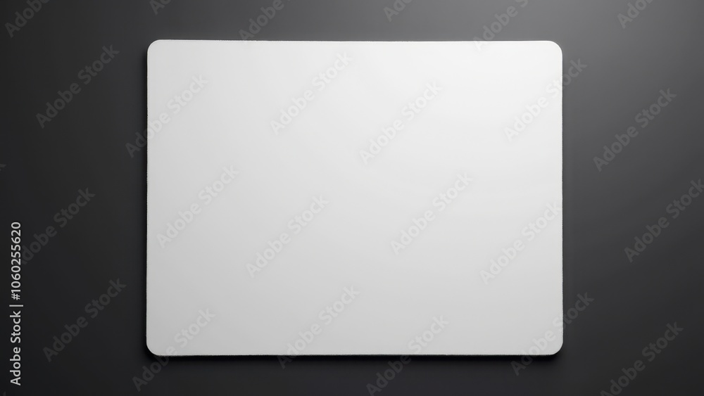Realistic mousepad mockup on dark gray, featuring blank surface ready for design.