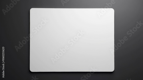 Obraz na płótnie Realistic mousepad mockup on dark gray, featuring blank surface ready for design. w salonie