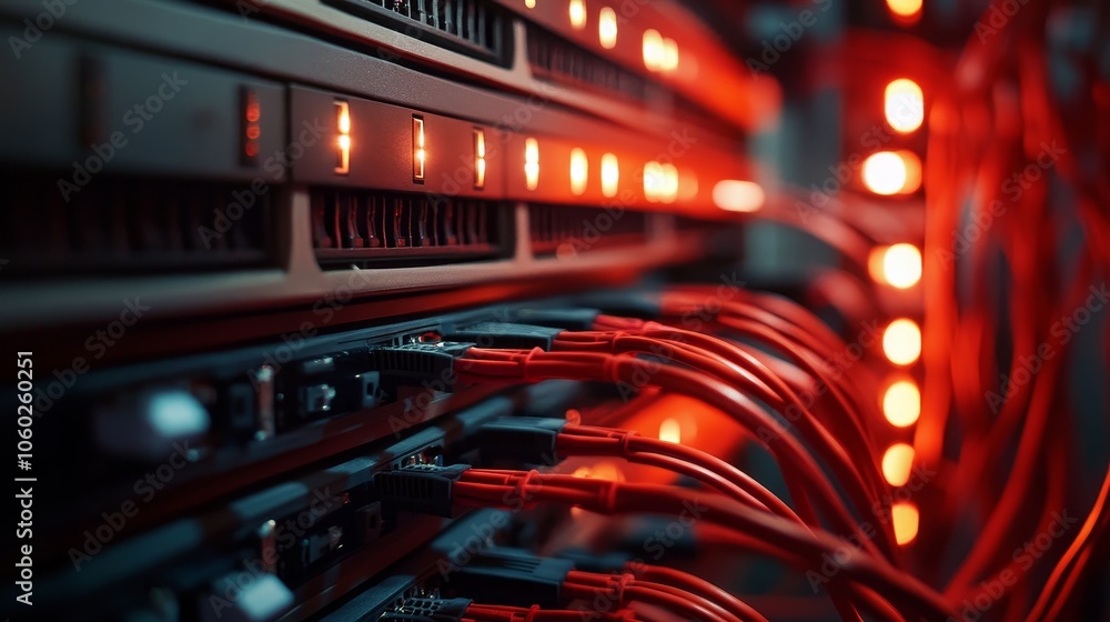 Fototapeta premium fiber optic cable