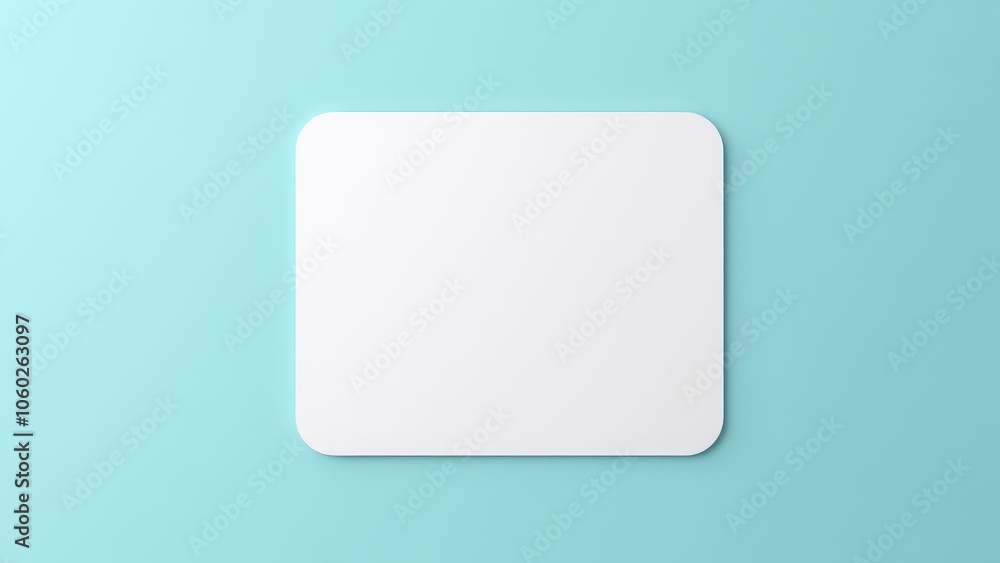Realistic mousepad mockup on pastel blue background, designed for artwork, branding, or logo display. Realistic mousepad mockup on pastel blue background, designed for artwork, branding, or logo display.