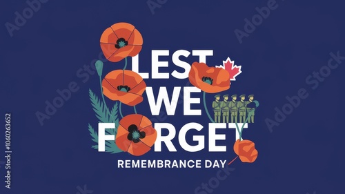 Remembrance Day Banner for November 11 Canadian National Day to remember photo