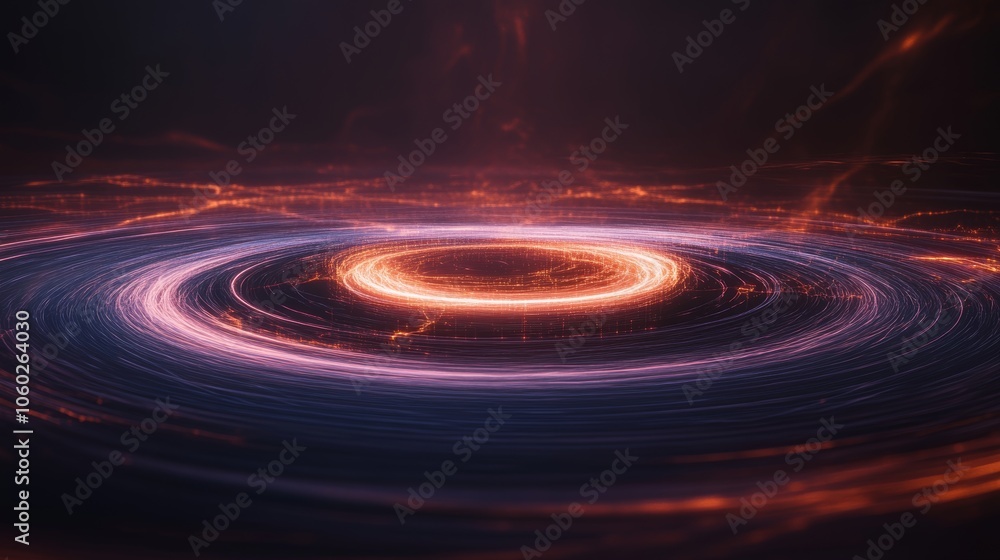 Obraz premium Abstract Visualization of Magnetic Field Lines.Concept of magnetism, electromagnetic fields, scientific research, physics, technology, innovation, abstract art.
