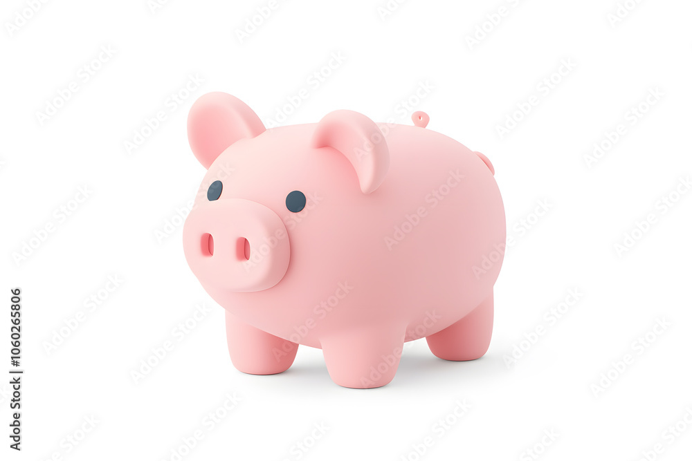 3D piggy bank icon, isolated on background 3D piggy bank icon, isolated on background
