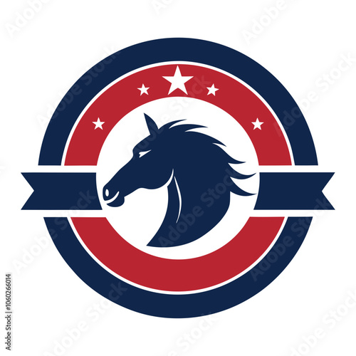 Vintage Horse Icon Vector Art.