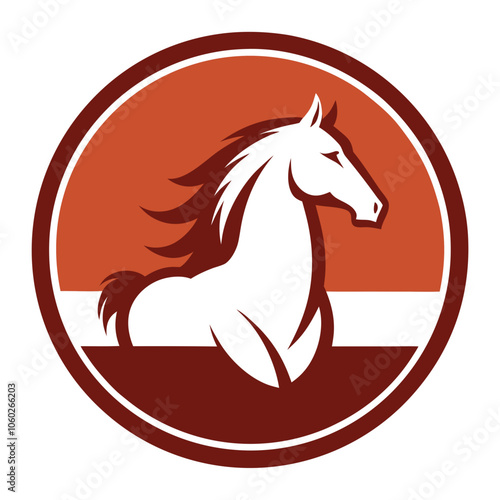 Vintage Horse Icon Vector Art.