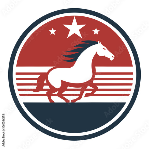 Vintage Horse Icon Vector Art.