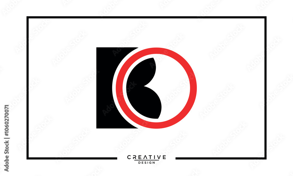 BO, OB, B, O, Abstract letters Logo Monogram BO, OB, B, O, Abstract letters Logo Monogram