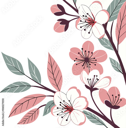 Embroidery seamless pattern with beautiful flowers. Handmade floral ornament on dark background. Embroidery for fashion products. Elegant tiled design, best for print fabric or paper and more.