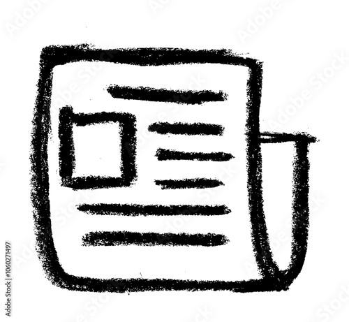 Paper Document Copywrite Related Icon Crayon Chalk Drawing Vector