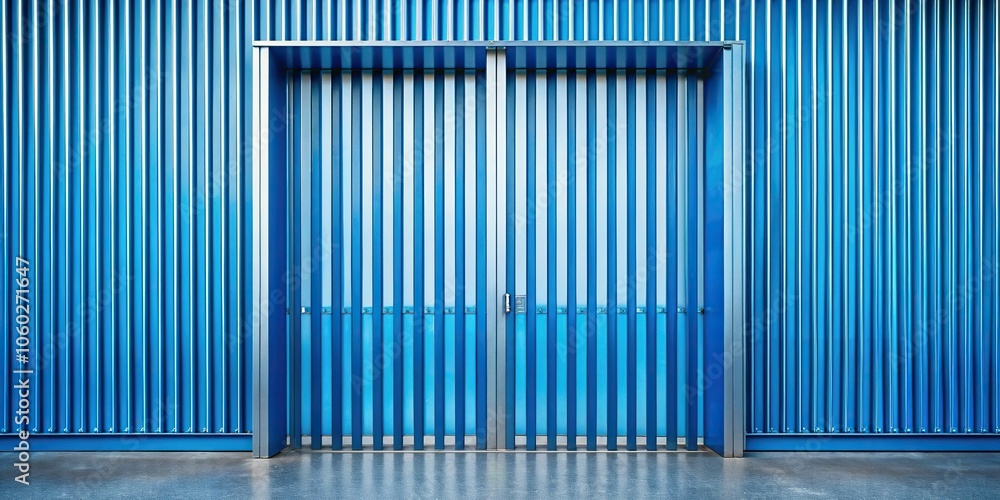 Gate with blue stripe background Gate with blue stripe background