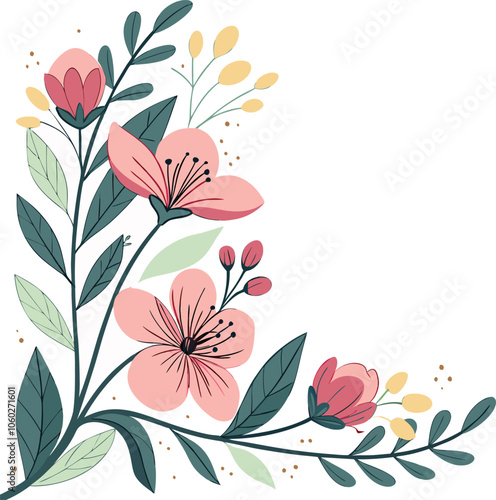 Embroidery seamless pattern with beautiful flowers. Handmade floral ornament on dark background. Embroidery for fashion products. Elegant tiled design, best for print fabric or paper and more.