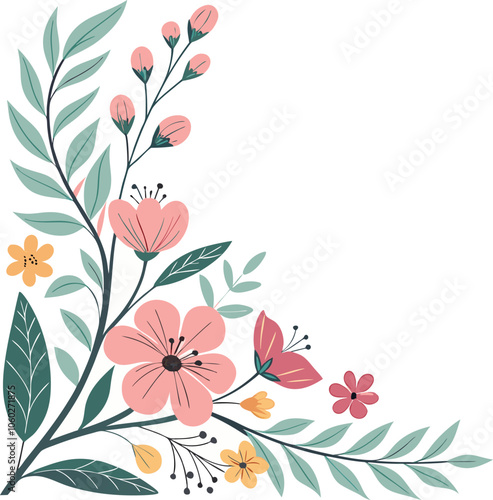 Embroidery seamless pattern with beautiful flowers. Handmade floral ornament on dark background. Embroidery for fashion products. Elegant tiled design, best for print fabric or paper and more.
