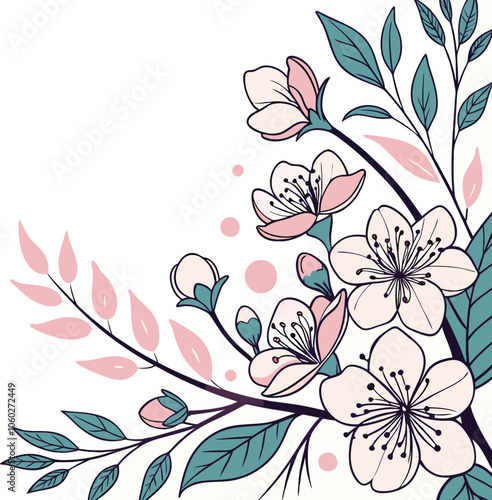 Embroidery seamless pattern with beautiful flowers. Handmade floral ornament on dark background. Embroidery for fashion products. Elegant tiled design, best for print fabric or paper and more.