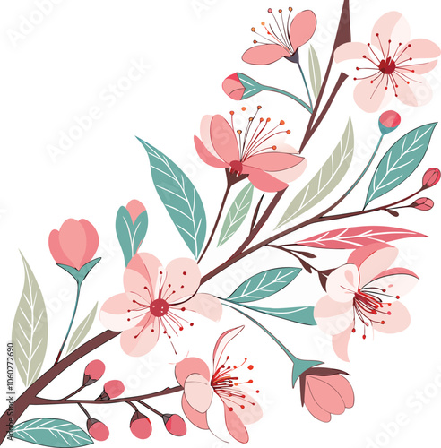 Embroidery seamless pattern with beautiful flowers. Handmade floral ornament on dark background. Embroidery for fashion products. Elegant tiled design, best for print fabric or paper and more.