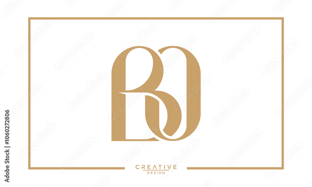 BO. OB. B. O. Abstract Letters Logo Monogram BO. OB. B. O. Abstract Letters Logo Monogram