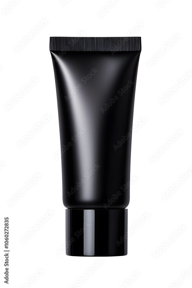 Makeup foundation, BB cream tube mockup isolated on white background Makeup foundation, BB cream tube mockup isolated on white background