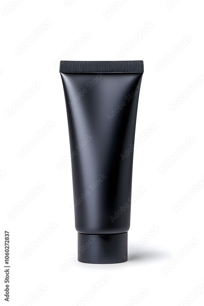 Makeup foundation, BB cream tube mockup isolated on white background Makeup foundation, BB cream tube mockup isolated on white background