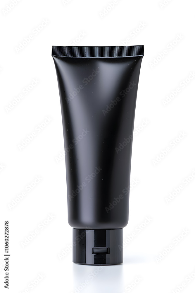 Makeup foundation, BB cream tube mockup isolated on white background Makeup foundation, BB cream tube mockup isolated on white background