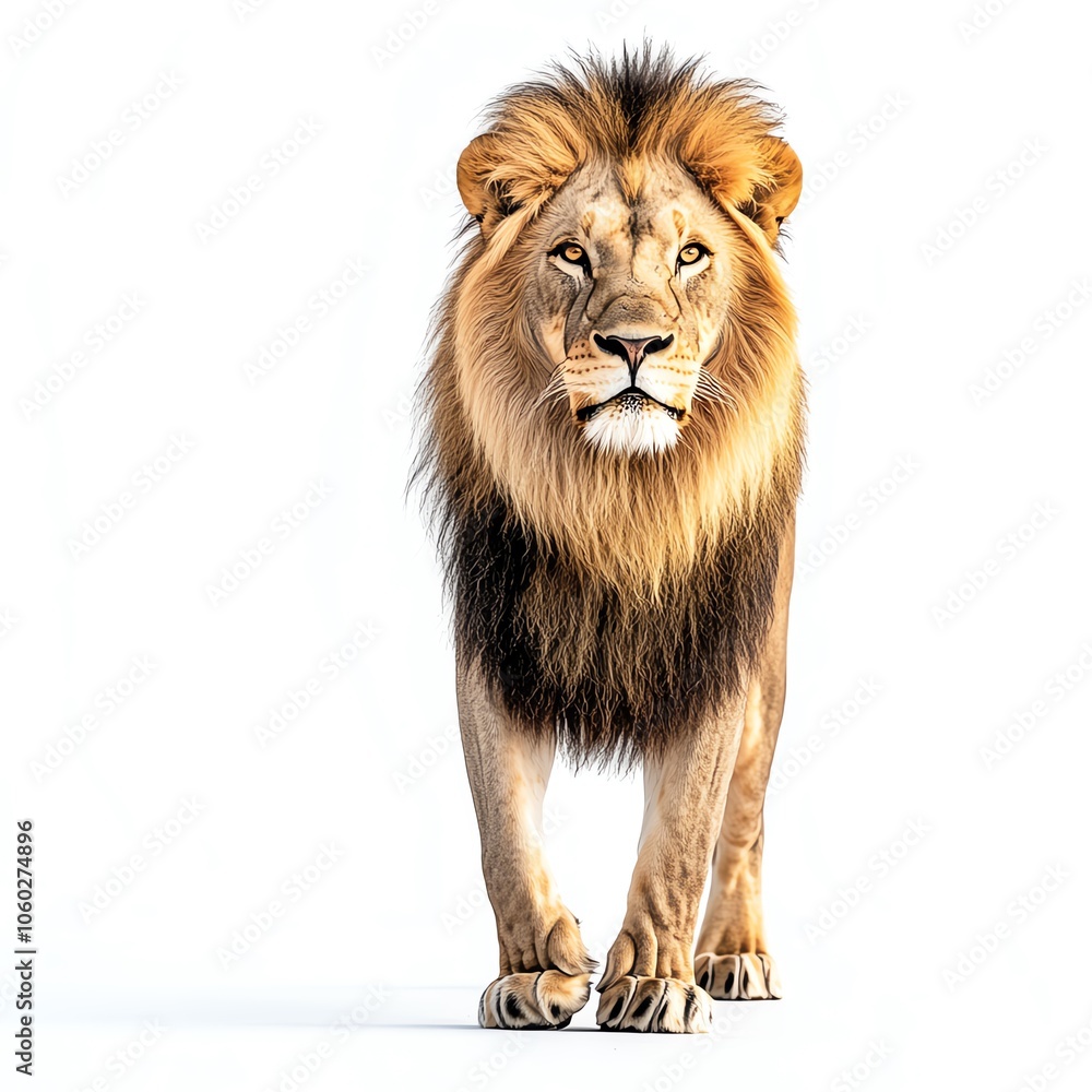 Obraz premium Lion, white isolate background