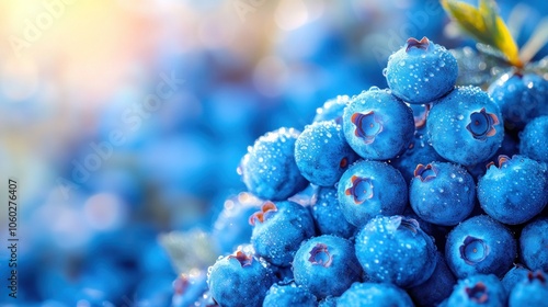 Wallpaper Mural Close-up of fresh blueberries with dew drops. Torontodigital.ca