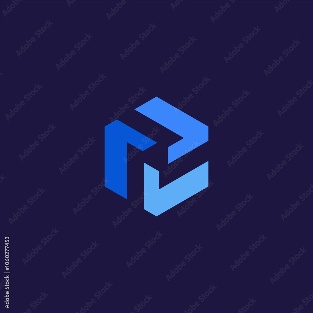 Abstract cube logo design template. Geometric sign. Universal vector icon Abstract cube logo design template. Geometric sign. Universal vector icon