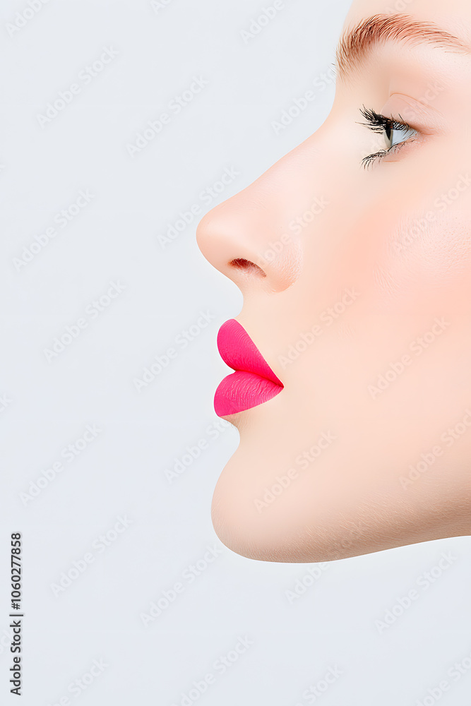 Fototapeta premium Side profile of young woman 
