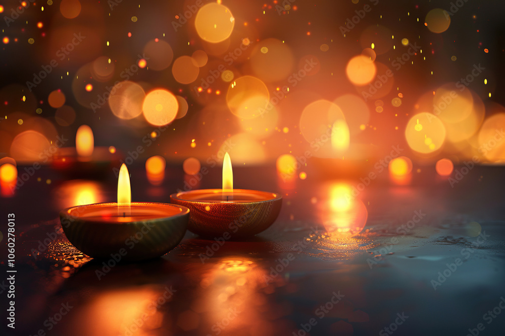 Beautiful greeting card with bright holiday composition for happy and celebrate Diwali Beautiful greeting card with bright holiday composition for happy and celebrate Diwali