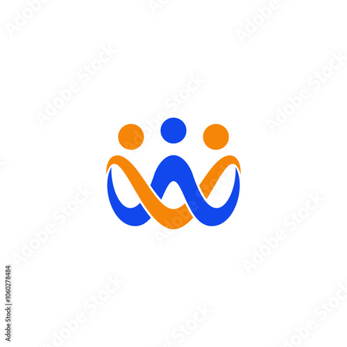 Illustration People Logo Design Template