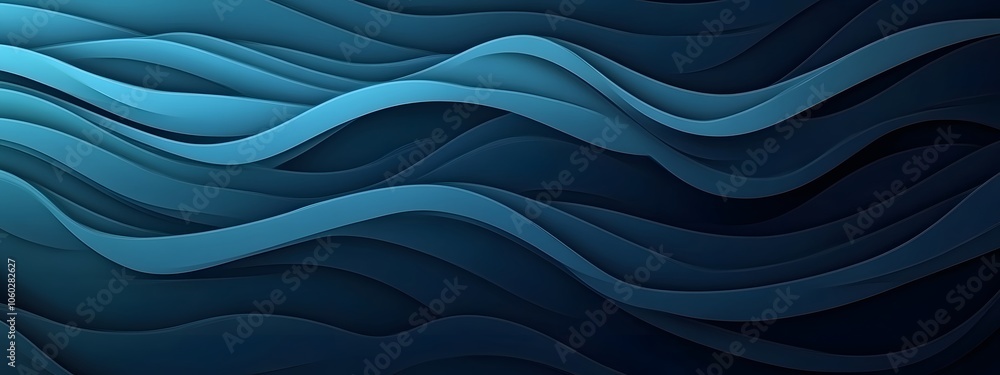 A blue wavy line, a vector graphic on a dark background, a simple and minimalistic design, a flat style illustration A blue wavy line, a vector graphic on a dark background, a simple and minimalistic design, a flat style illustration